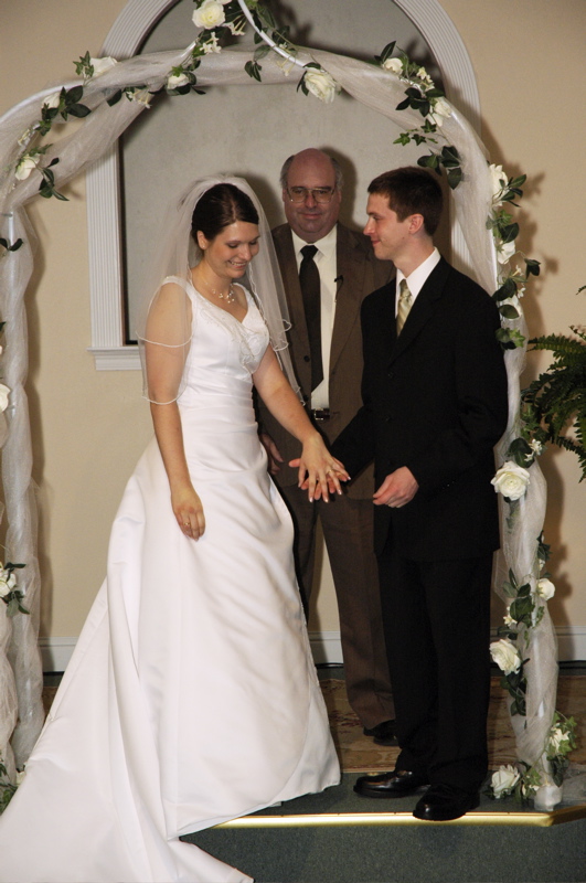 <p>Aaron and Kari right after they were married</p>