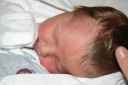 <p>Christian in the hospital shortly after he was born</p>